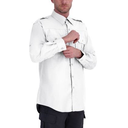Propper® Men's Long Sleeve Tactical Shirt – Poplin White