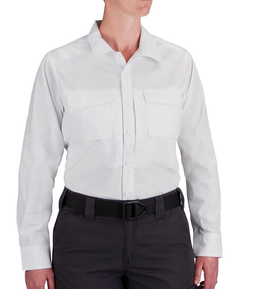 Propper® Women's Long Sleeve RevTac Shirt - Poplin White (Closeout)