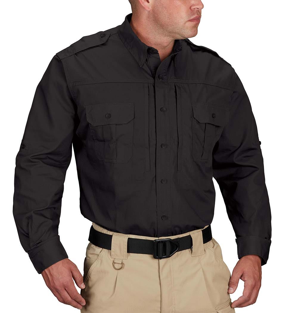 Propper® Men Tactical Shirt Long Sleeve Teflon Military Work Uniform Button Up - Picture 7 of 15
