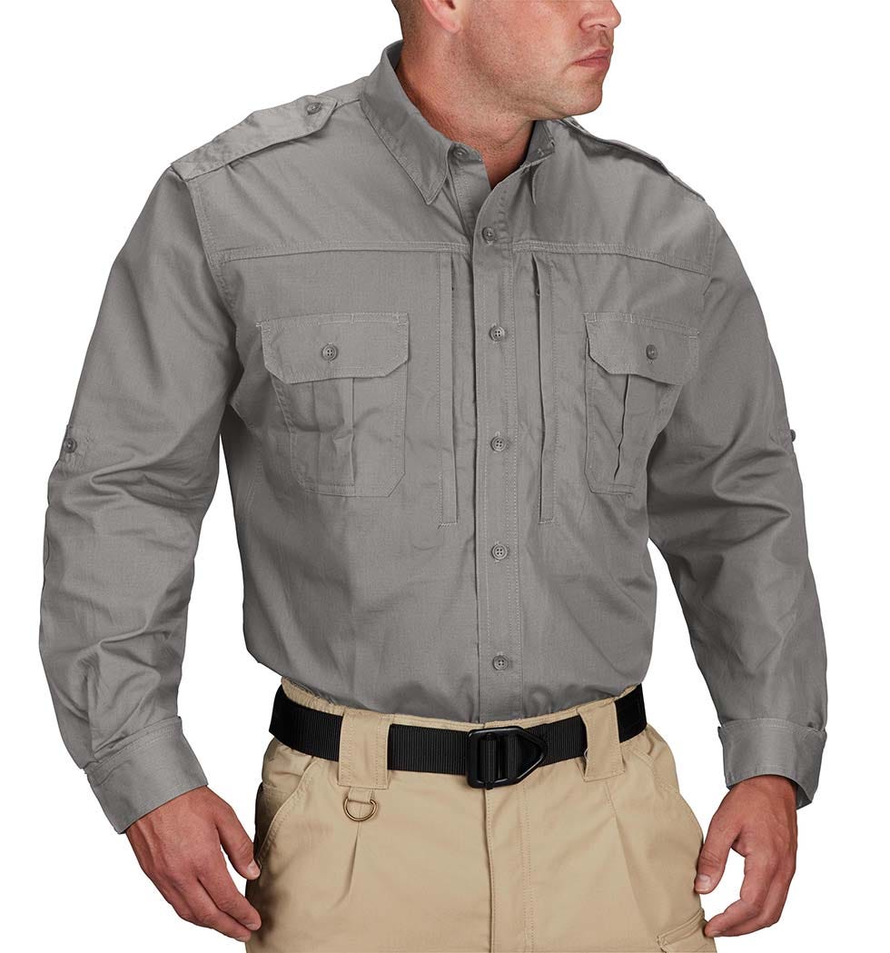 Propper® Men Tactical Shirt Long Sleeve Teflon Military Work Uniform Button Up - Picture 10 of 15