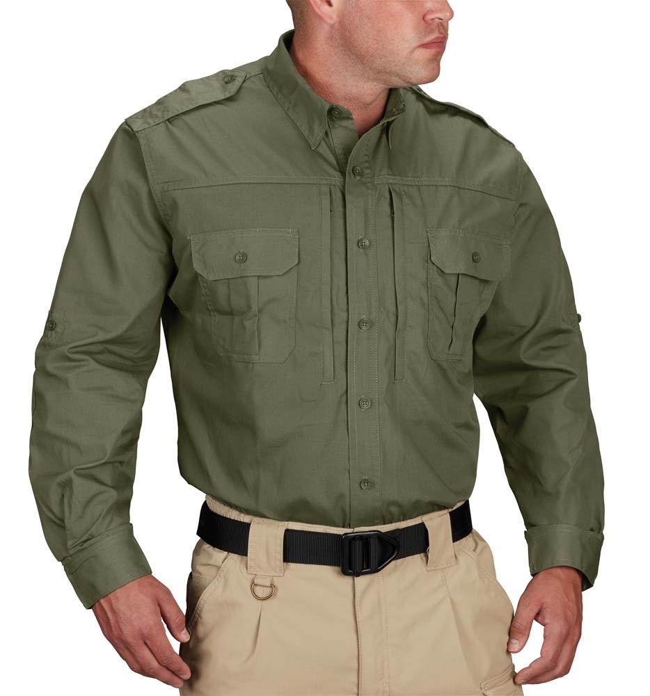 Propper® Men Tactical Shirt Long Sleeve Teflon Military Work Uniform Button Up - Picture 13 of 15