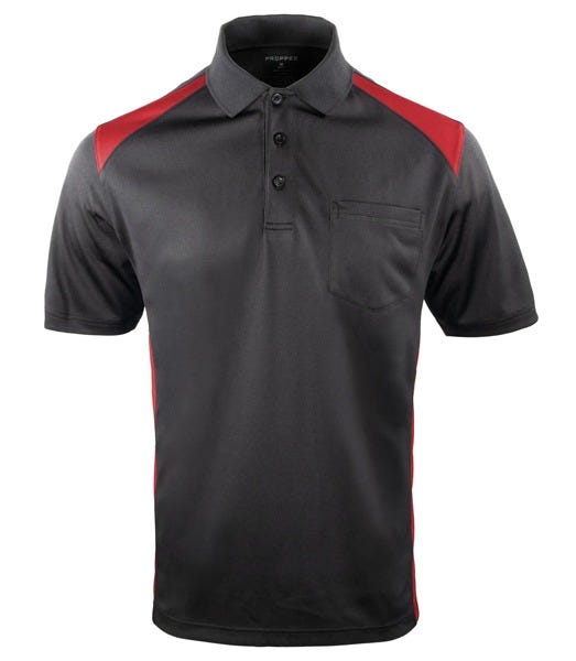Men's Midweight Short Sleeve Color Block Pocket Polo